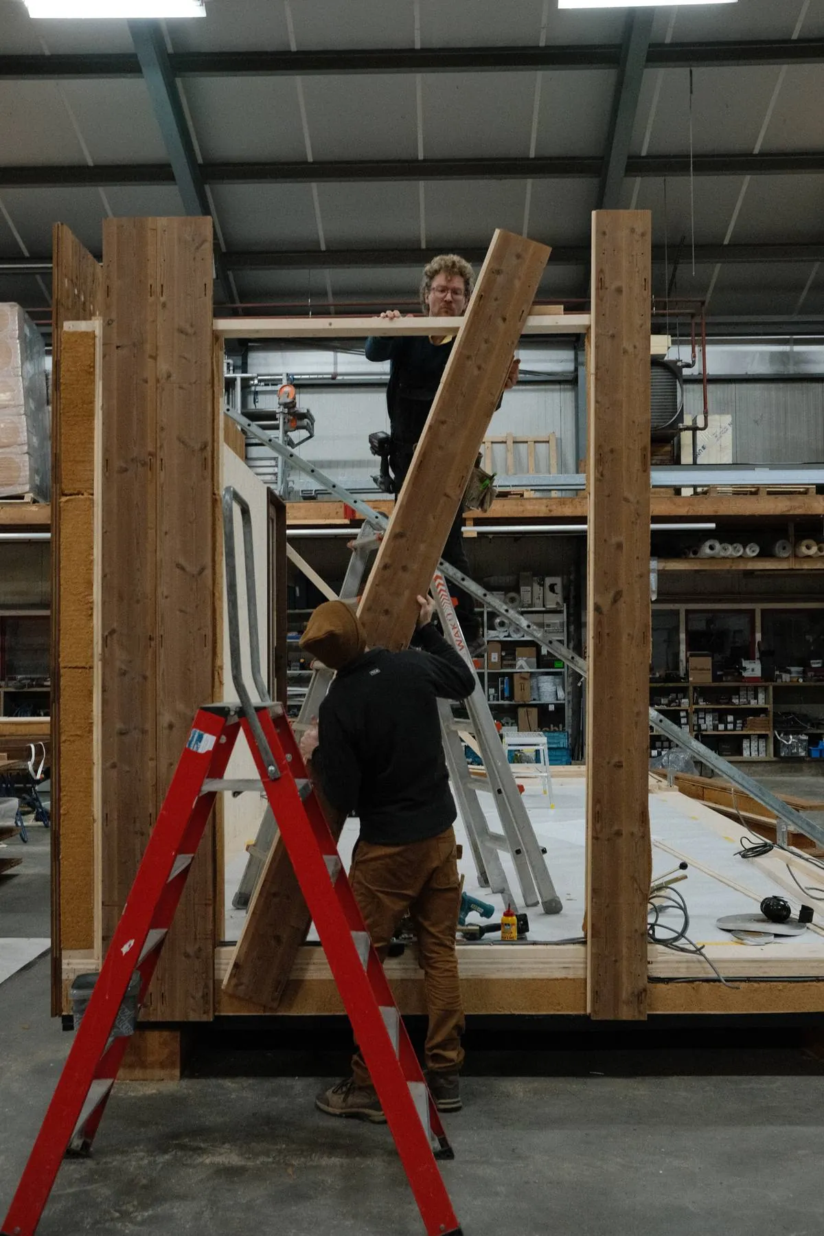 Bouwproces van de Woodbeat cabin